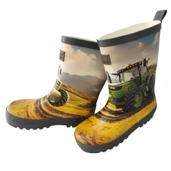 Gummistiefel Traktor Jerseyfutter, Fotoprint, Reflekt 3M