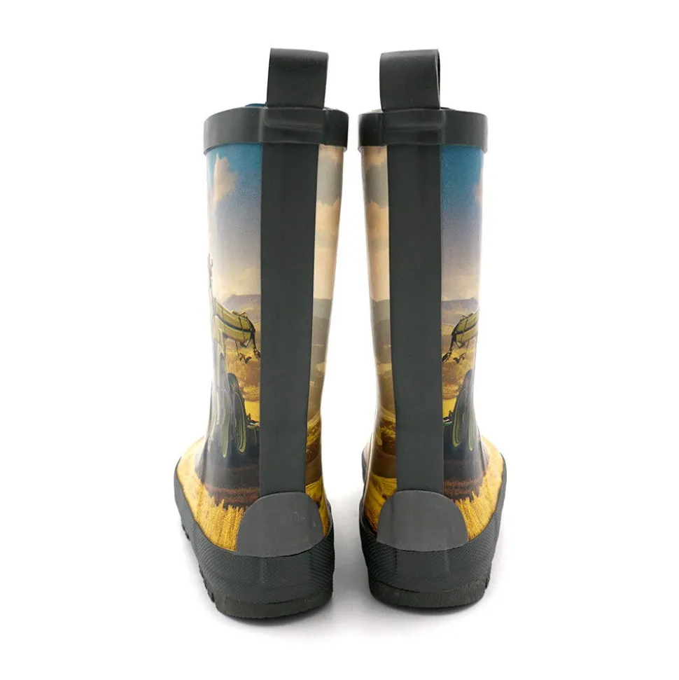 Gummistiefel Traktor Jerseyfutter, Fotoprint, Reflekt 3M