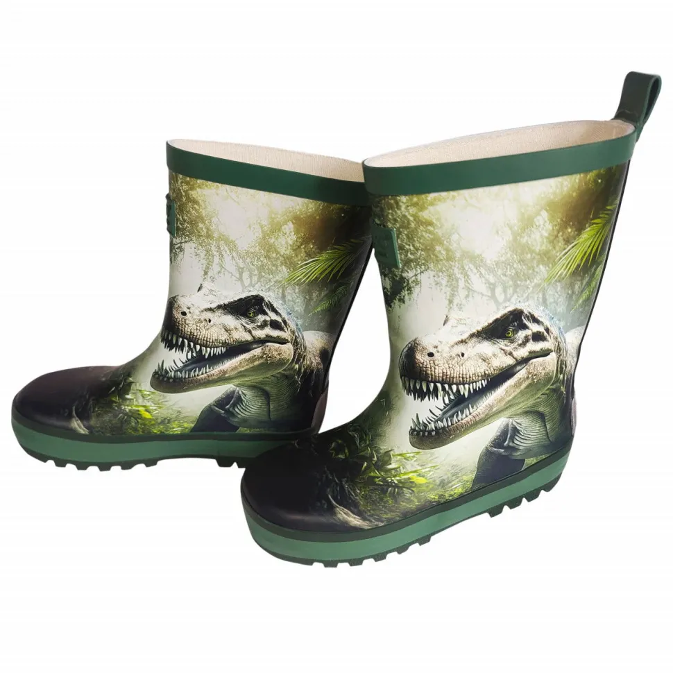 Gummistiefel T-Rex Jerseyfutter, Fotoprint, Reflekt 3M