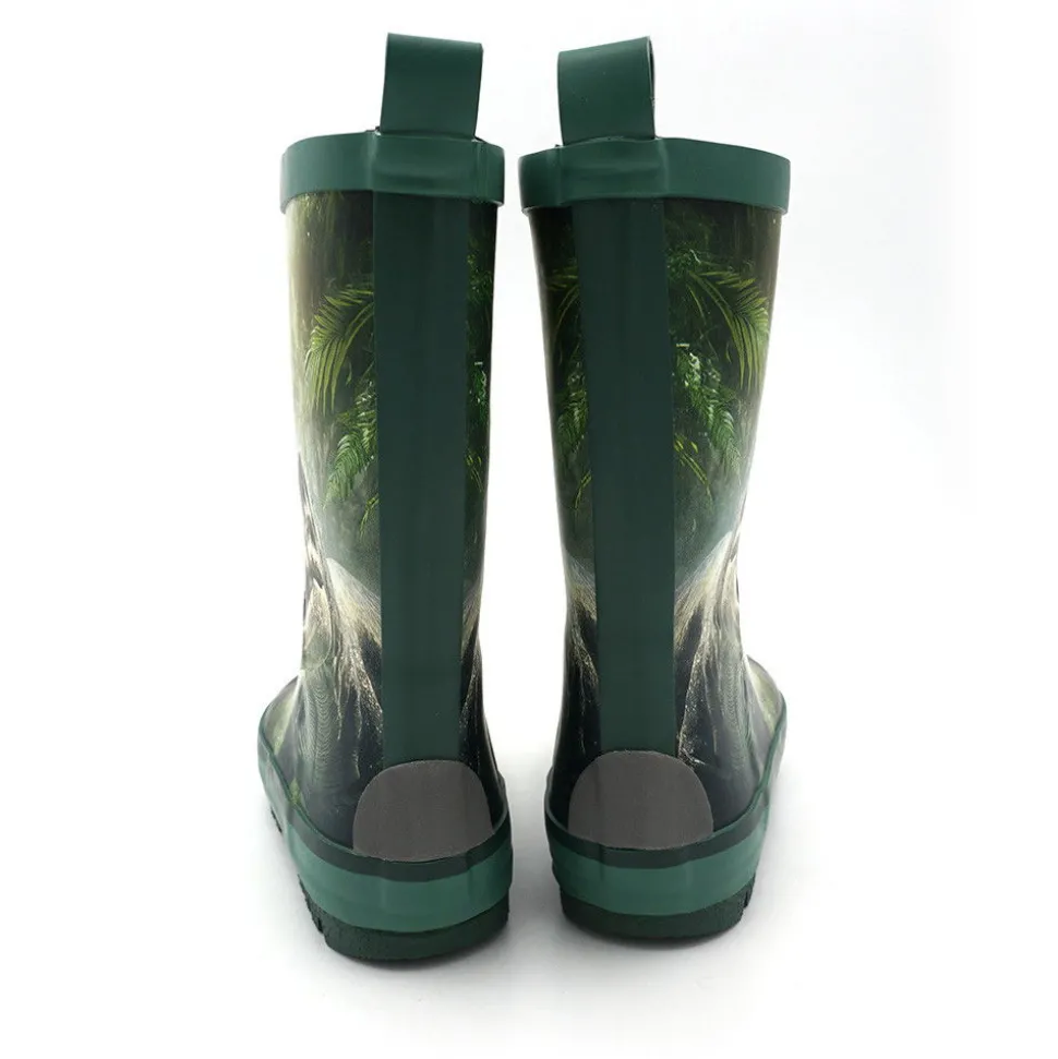 Gummistiefel T-Rex Jerseyfutter, Fotoprint, Reflekt 3M