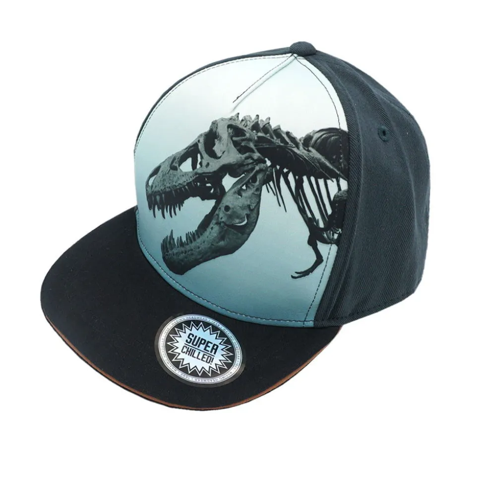 KIDS BOY-Cap T-Rex Skelett snap-back Verschluß