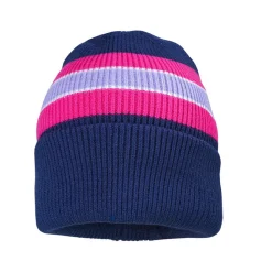 KIDS GIRL-Beanie, Umschlag Streifen, doppelt