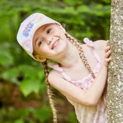 KIDS GIRL-Cap Batik Deko-Label, Snap-back Verschluß