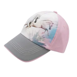 KIDS GIRL-Cap "horses" Metallringverschluß