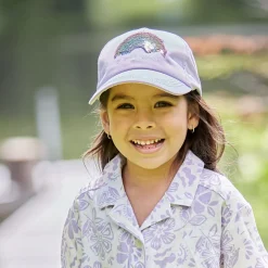 KIDS GIRL-Cap Regenbogen Metallverschluß