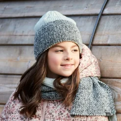 KIDS GIRL-Mütze, 2-farbig breiter Umschlag
