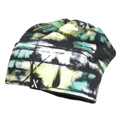 KIDS-Beanie, middle, Jersey bedruckt, gerautes Jerseyutter