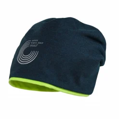 KIDS-Beanie reversible Jersey melange/neon, Reflectdeko