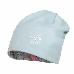 KIDS-Beanie, reversible Jersey bedruckt/uni , Futter, UV 50