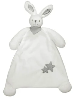 Kuscheltuch Hase mit Tuch Raschelpapier im Ohr, Sterne