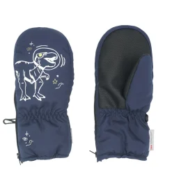 MINI BOY-Thermofausthandschuhe "space dino", Daumen, glow in the dark