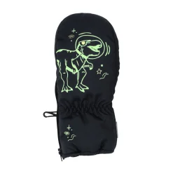 MINI BOY-Thermofausthandschuhe "space dino", Daumen, glow in the dark