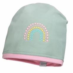 MINI GIRL-Beanie middle, Kontrastrand, Jersey Uni, Deko, UV 50