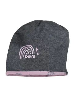 MINI GIRL-Beanie "rainbow love", reversible