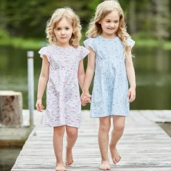 MINI GIRL-Kleid, A-Linie Jersey bedruckt, Flügelärmel