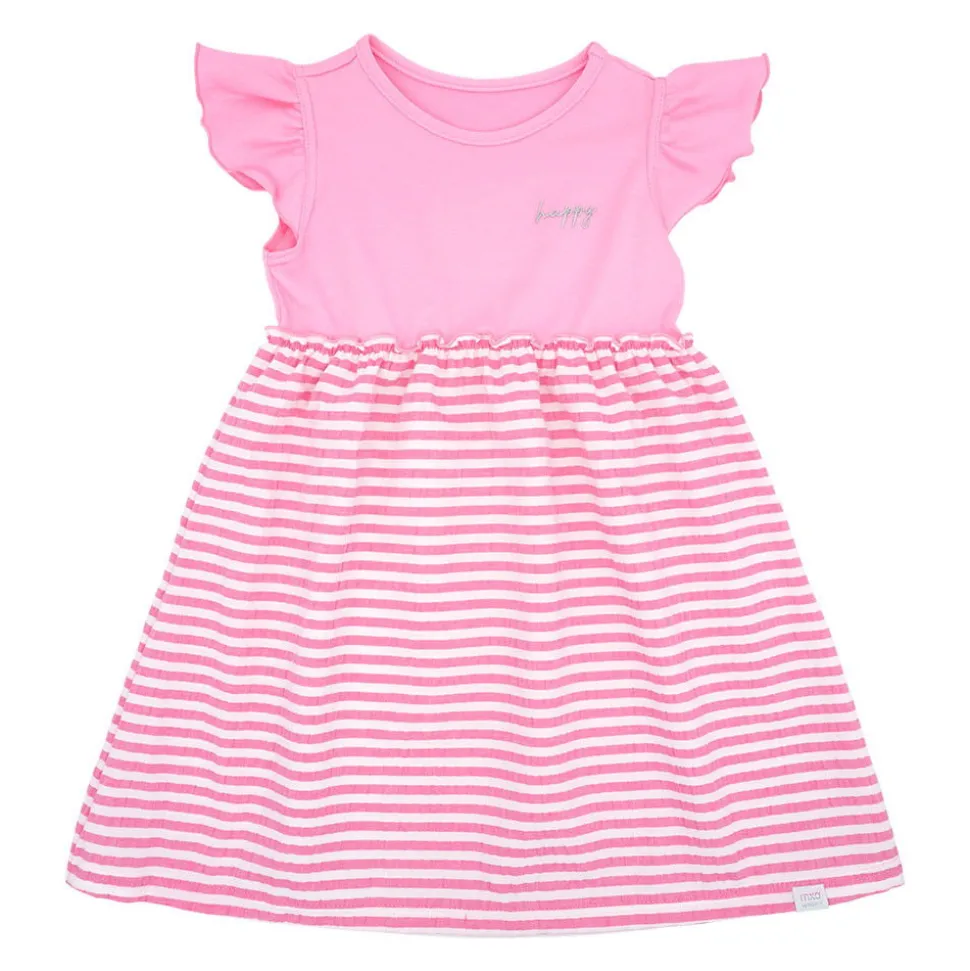 MINI GIRL-Kleid, Jersey Streifen Webstoff bedruckt
