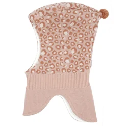 MINI GIRL-Schlupfmütze, Pompon Jacquard Animal dots, Jerseyfutter