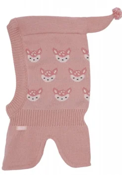 MINI GIRL-Schlupfmütze, Reh kurzer Zipfel, Halsteil ausgenäht