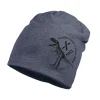 MINI-Beanie, Jersey-Melange gerautes Jersey-Futter