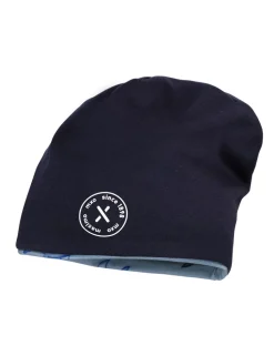 MINI-Beanie, reversible,Futter Jersey bedruckt, uni/Druck, UV 50