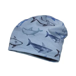 MINI-Beanie, reversible,Futter Jersey bedruckt, uni/Druck, UV 50
