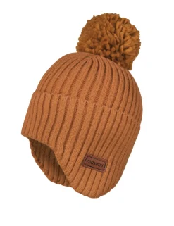 MINI-Mütze, Umschlag, Pompon Ohrenteil
