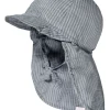 MINI-Schildmütze, Streifen Nackenschutz, Bindeband, UV 30