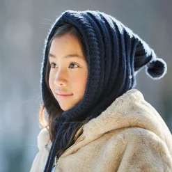 TEENS GIRL-Kapuzenmütze Pompon